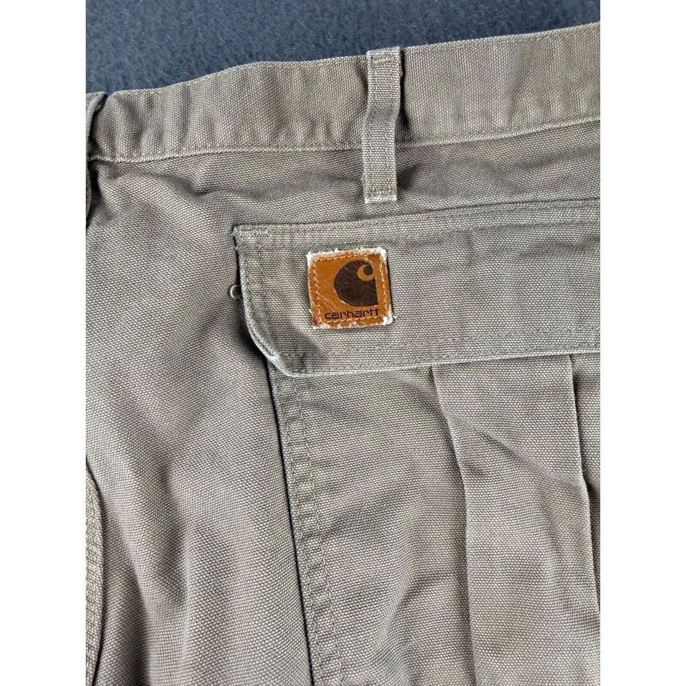 Carhartt Pants Mens 38x27 Brown Vintage Cargo Duck Canvas Carpenter B112 DES 90s
